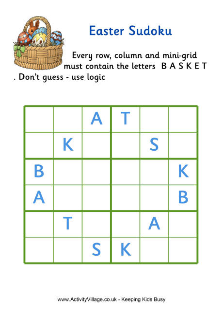 Easter word sudoku medium 2