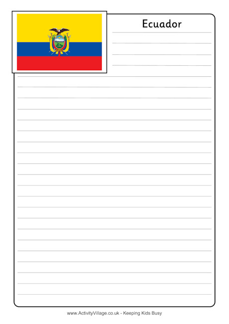 Ecuador notebooking page
