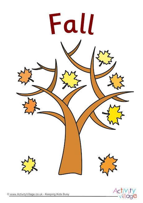 Fall tree poster