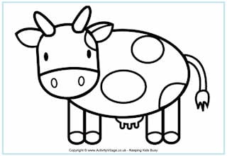 coloring pages kid farm animal