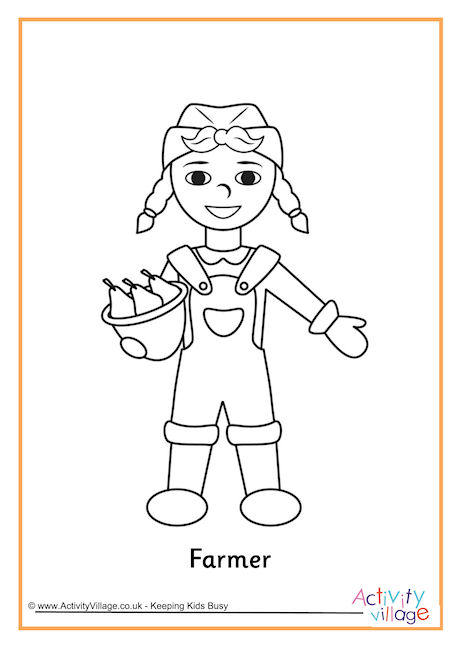 Download Farmer Colouring Page 4