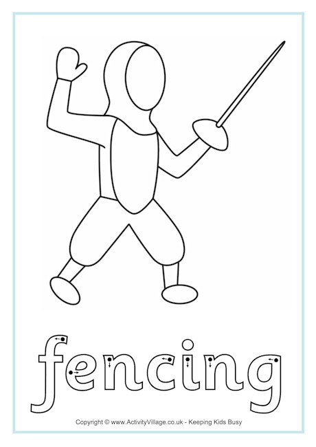 Fencing finger tracing