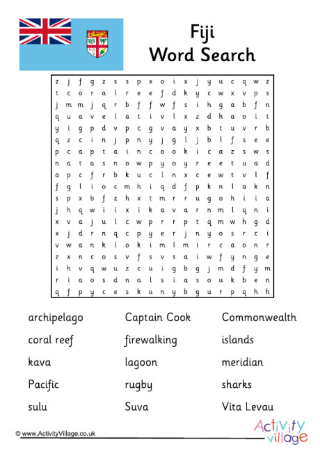 Fiji Word Search