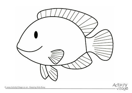 Fish colouring page  2