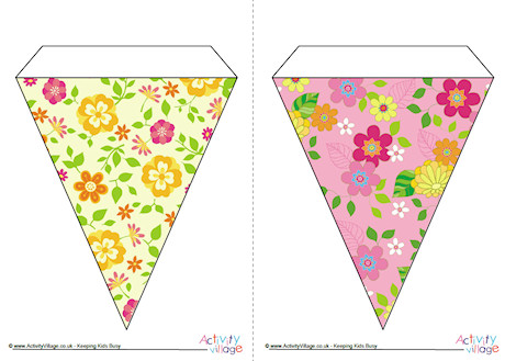 floral bunting large