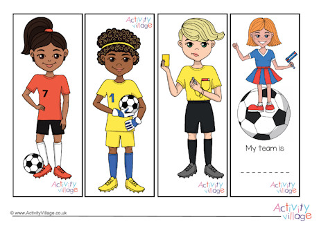 Football characters bookmarks 2