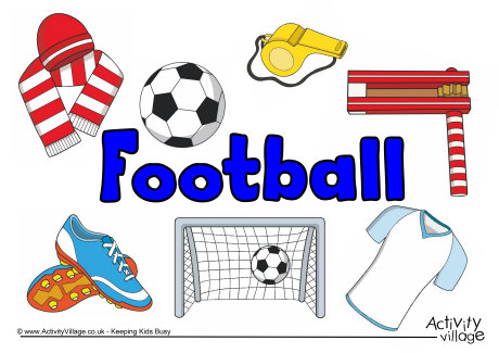 Football collage poster