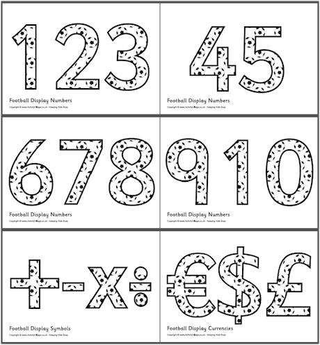 Football display numbers