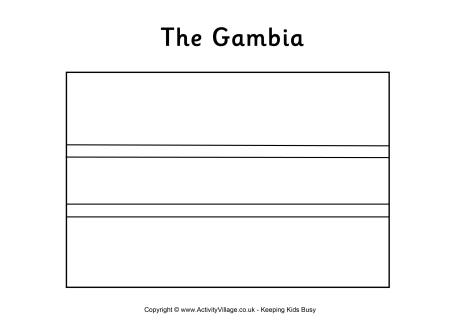 Download Gambia Flag Colouring Page