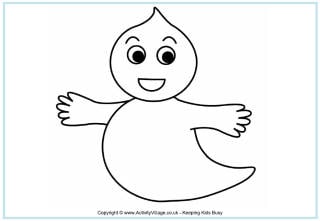 Ghost colouring page