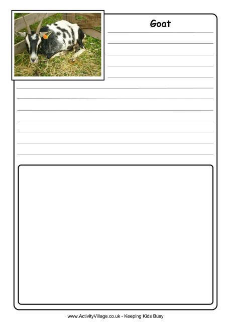 Goat notebooking page
