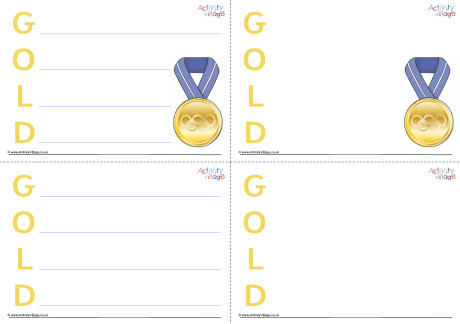 Gold Acrostic Poem Printable