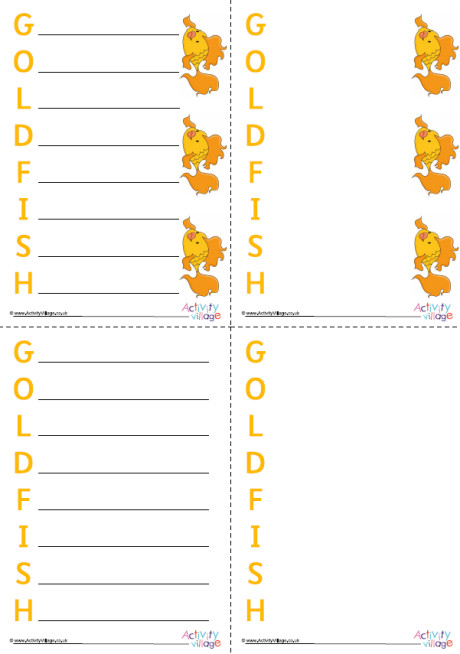 Goldfish Acrostic Poem Printable