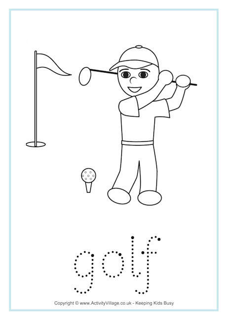 Golf Word Tracing