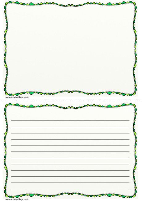 Green Doodle Writing Frame 2