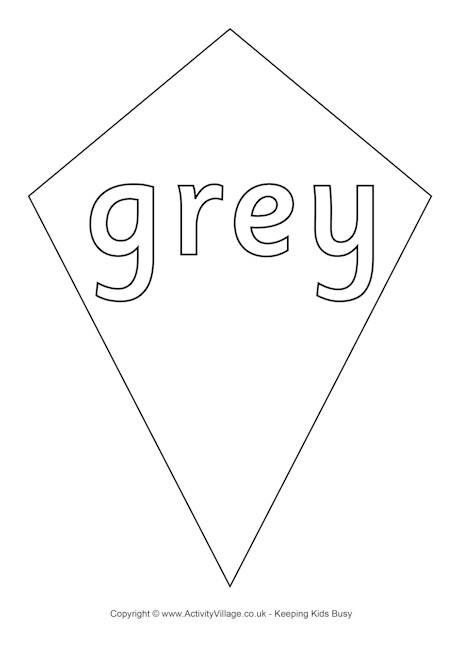 Grey kite colouring page