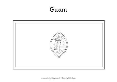 Download Guam Flag Colouring Page