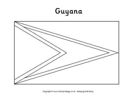 Download Guyana Flag Colouring Page