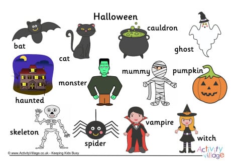 Halloween Word Mat