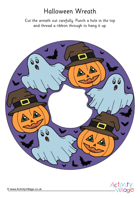 Halloween wreath printable
