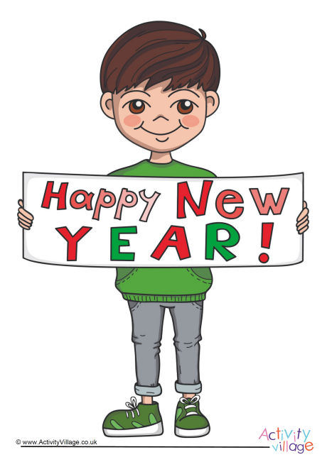 Happy New Year Boy Poster