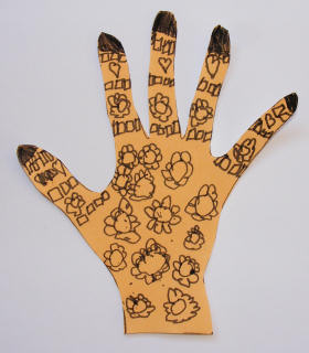 Henna hand print