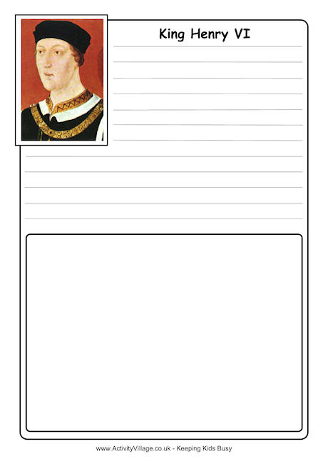 Henry VI notebooking page