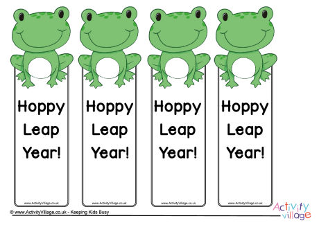 Hoppy Leap Year bookmarks