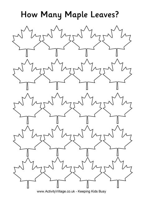 How many maple leaves - Easy