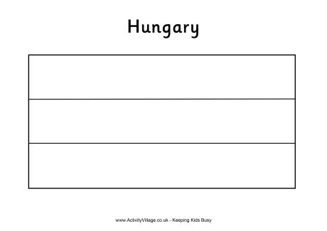 Hungary Flag Colouring Page