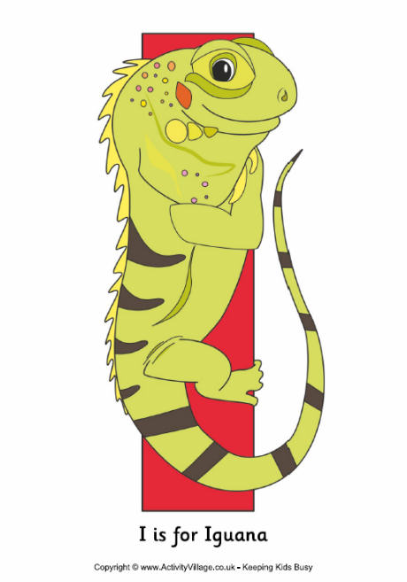 I is for iguana poster