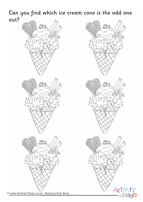 Ice Cream Cone - Odd One Out