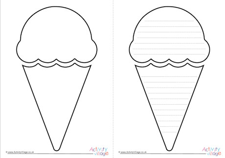 Ice cream cone writing frame