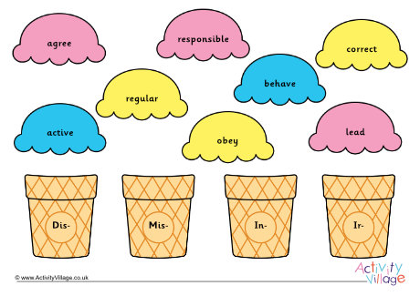 Ice cream prefix matching year 3 to 4
