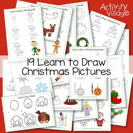 christmas drawings for kids