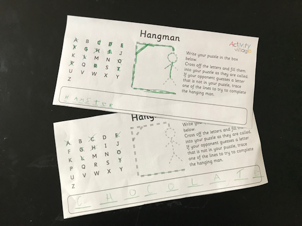 Hangman Game Sheets - Size A4 by Hope Maker