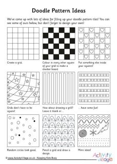 Doodle Pattern Tiles Ideas