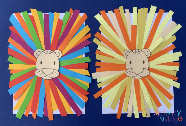 Guest Post - A Lion Paper Craft for Cutting Skills