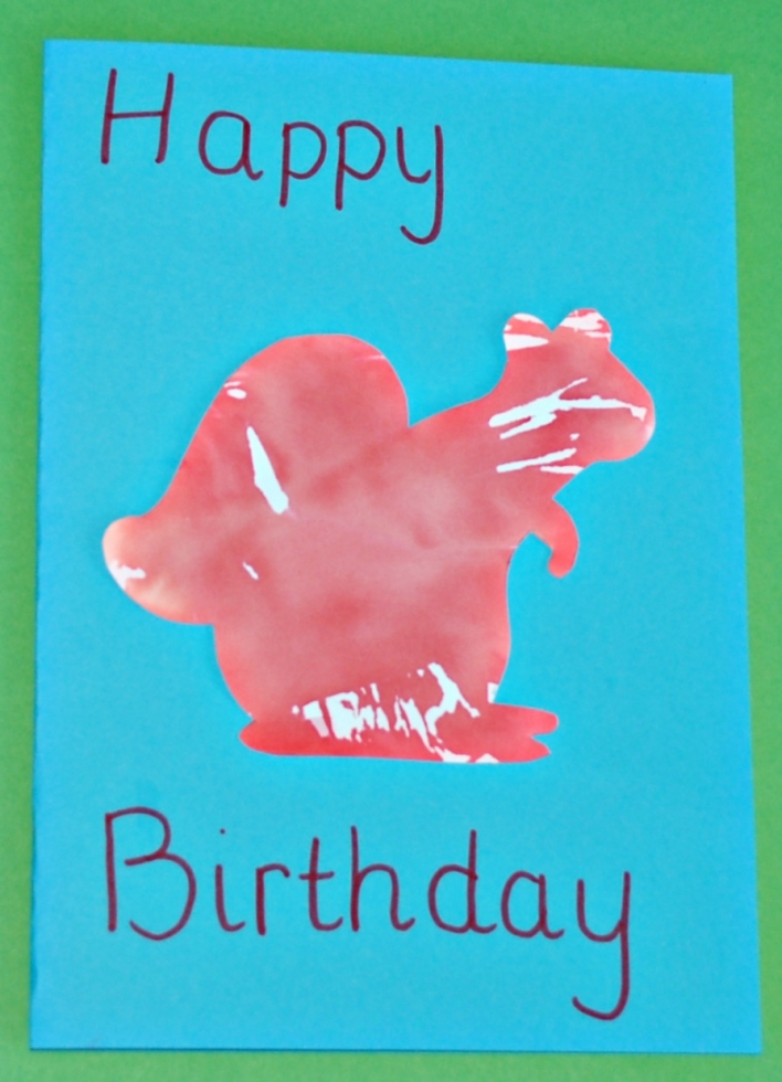 Squirrel birthday card