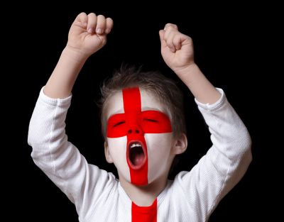 England flag face painting