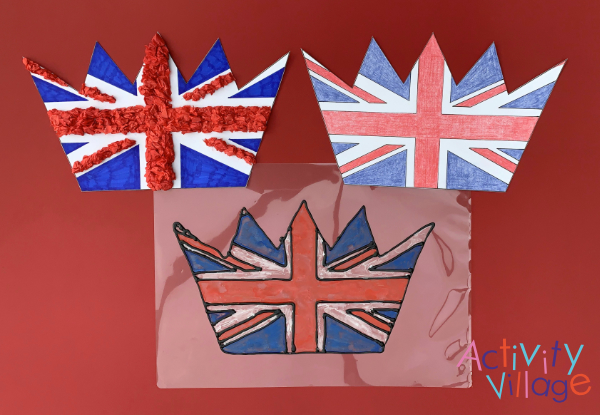 Our finished three Union Jack crowns