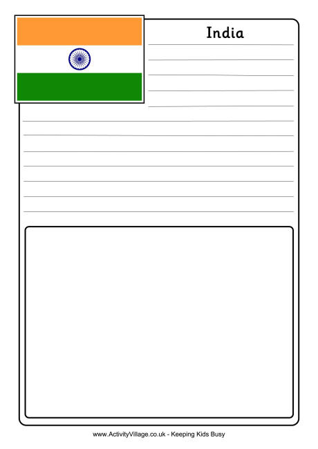 India notebooking page 