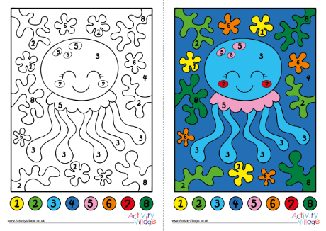 Jellyfish Colour By Number