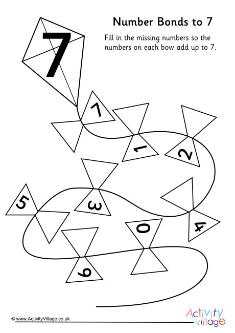 kite-number-bonds-to-7-worksheet