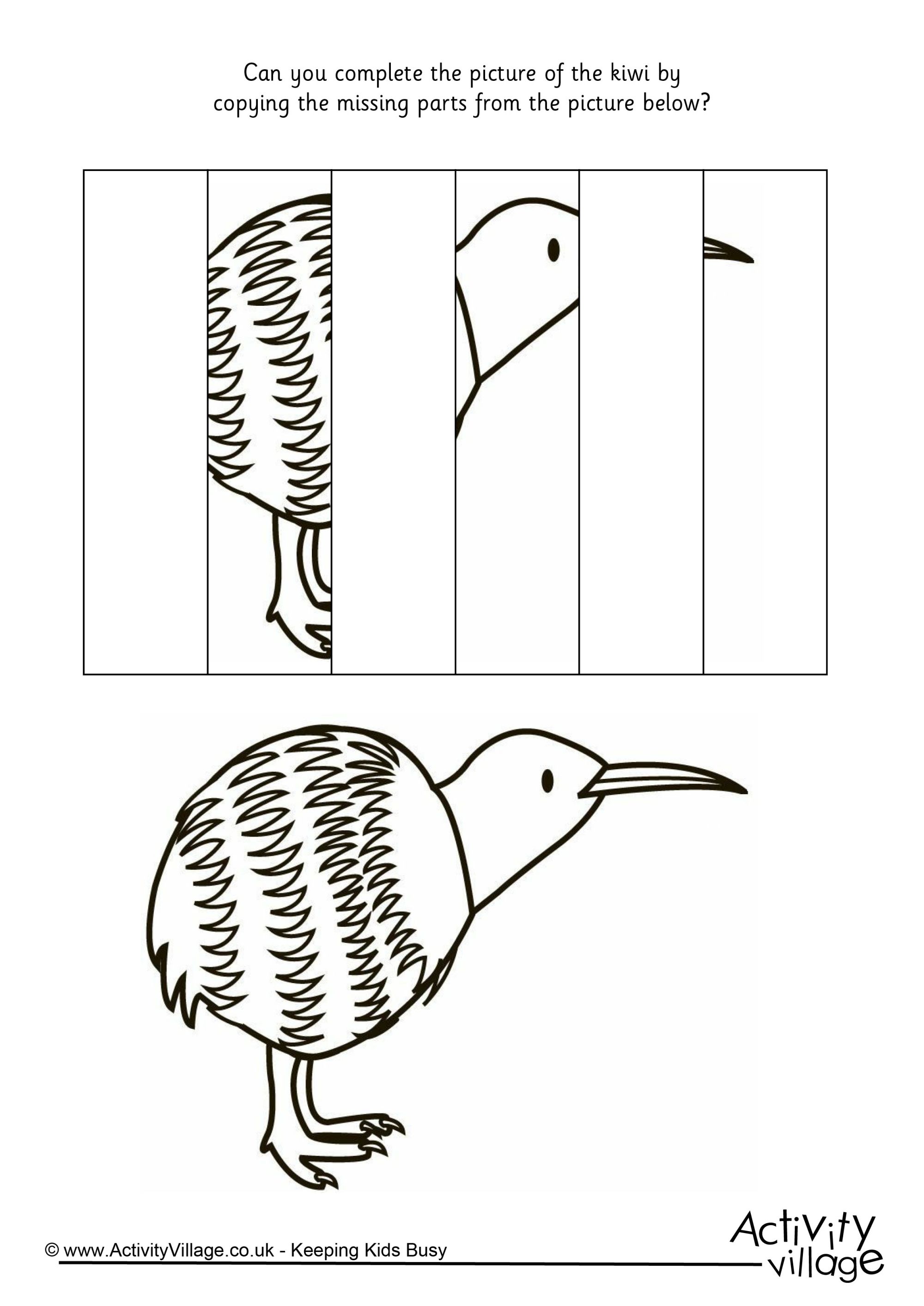 Complete the kiwi puzzle