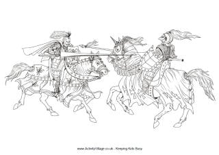 Knight Colouring Pages