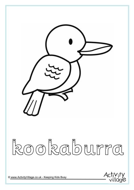 Kookaburra Finger Tracing