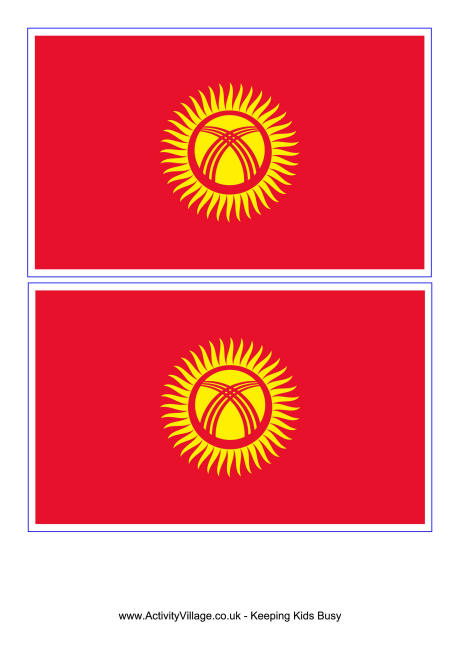 Kyrgyzstan flag printable