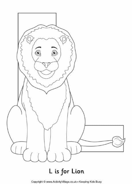 Download L is for Lion Colouring Page