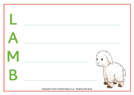 Lamb acrostic